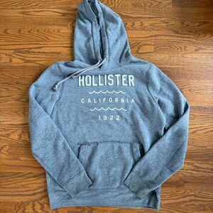 vintage y2k Gray Hollister Co. graphic hoodie size small